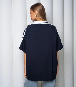 Футболка #КТ1716, тёмно-синий - Dommod фото 3