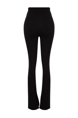 TRENDYOLMILLA Siyah Icten Y?rtmacl? Yuksek Bel Interlok Orme Tayt Pantolon TWOAW24PL00122  фото 8