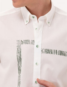 Haki Regular Fit Uzun Kollu G_mlek - Pierre cardin фото 7