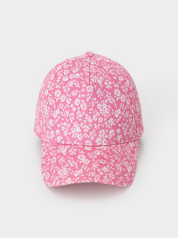 ТК 80076/неоновый розовый,цветочки кепка дет
