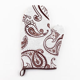 Варежка-прихватка Этель Восточные узоры 20х27см,100% хлопок, ватин 250г/м2 (двухсторонняя)  фото 3