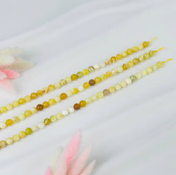 Бусины для украшений из желтого Опала (46 бусин) 39 см