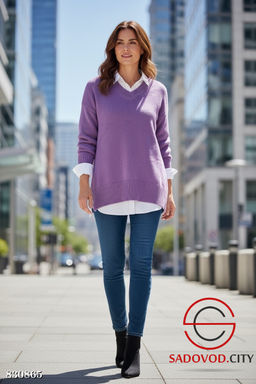 Свитер женский вязанный