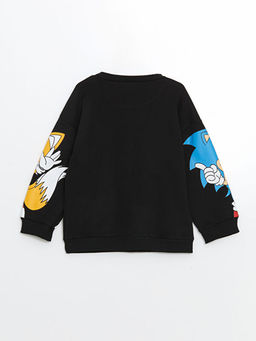Sonic Bask?l? Erkek ?ocuk Sweatshirt ve E?ofman Alt 2li - Waikiki фото 3