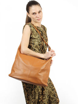 LACCOMA сумка АК3251-рыжий натуральная кожа хлопок  фото 2
