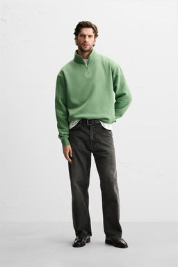BASIC QUARTER ZIP SWEATSHIRT - Zara фото 43