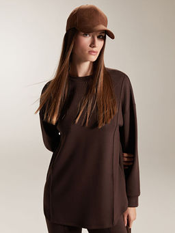 Bisiklet Yaka Kad?n Sweatshirt Tunik