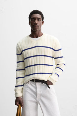 LIMITED EDITION STRIPED JACQUARD SWEATER - Zara фото 2