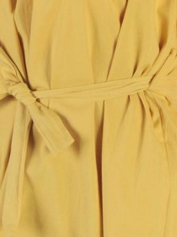 827 YELLOW Платье хлопковое с поясом Fashion