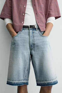 BERMUDA DENIM RELAXED FIT / Azul claro