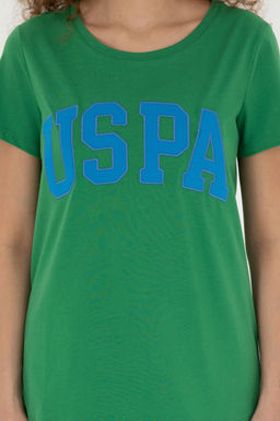 U. S. Polo Assn / Женская зеленая базовая футболка - U.s. polo assn фото 6