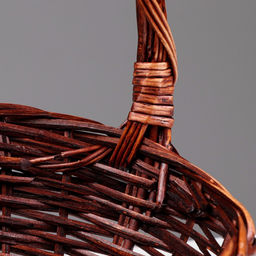 Корзина плетёная для хранения, ива, овальная, тёмная, набор 3 шт.