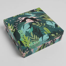Коробка складная Тропики, 26 х 26 х 8 см