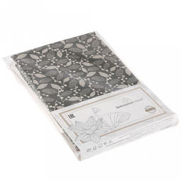 Скатерть 118х145см "Лен", длина стола до 85см, на 3 персоны, жаккард/пестроткань: лен 51% хлопок 49%, плотность 220г/м2, упаковка "классическая" 28х41см, "Домашняя мода" (Россия)