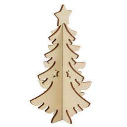 Заготовка для декорирования Mr. Carving ВД-1242 Заготовка на подставке 3D Елка фанера 10 х 10 х 15 см фото 3