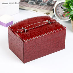 Шкатулка кожзам под бижутерию Бордо 20х15х11 см - Simaland фото 6