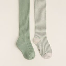 Набор колготок детских SL Home 2 пары, рост 86-92 см, молочн/оливк