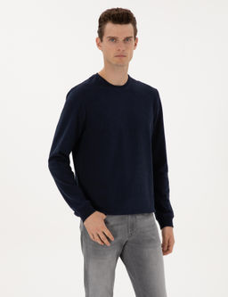 Lacivert Regular Fit Sweatshirt