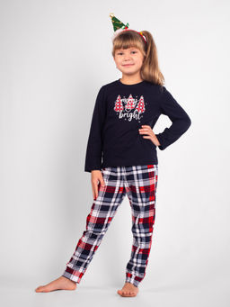 Пижама детская кулирка с брюками "НОВОГОДНЯЯ СКАЗКА"