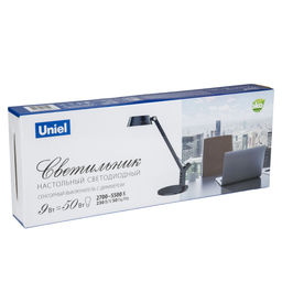 TLD-570 Black/LED/500Lm/2700-5500K/Dimmer Светильник настольный, 9W. Сенсорный выключатель. Черный. TM Uniel
