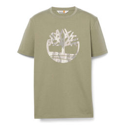 Футболка Timberland T-Shirt Kennebec River Camo Tree Logo Regular зеленая