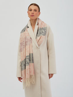 В составе шерсть. Большой теплый двусторонний палантин - Tantino фото 8