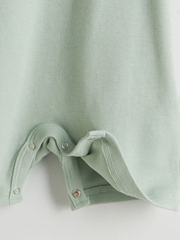 Bisiklet Yaka Bask?l? Erkek Bebek Tulum