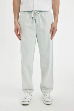 Wide Leg Fit Genis Kal?p Normal Bel Genis Paca Yazl?k Jean Pantolon - Defacto фото 2