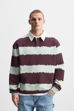 TIE-DYE STRIPE PRINT POLO SHIRT - Zara фото 2