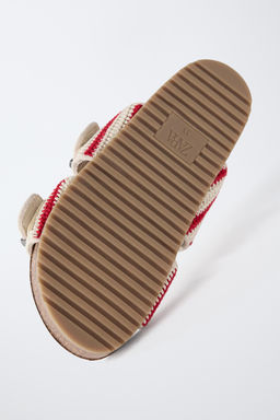 SANDALIA HEBILLAS CROCHET / Rojo - Zara фото 7