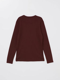 Bisiklet Yaka Uzun Kollu Penye Erkek Ti??rt - Waikiki фото 2