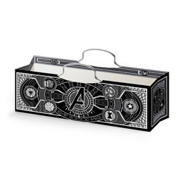 Пакет подарочный под бутылку с тиснением «Поздравляю», Мстители, 35.5×12.5×9 см