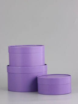 Набор подарочных коробок 3 в 1, завальцованные «Лавандовый», 20 х 12 - 18 х 10 - 16 х 8 см