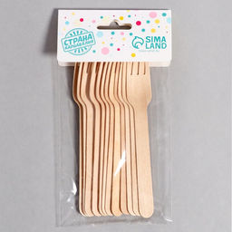 Цена за 2 шт. Вилки деревянные, 14 см, 12 шт