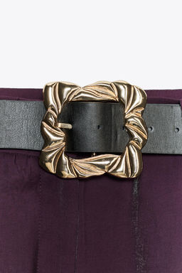SATIN WIDE-LEG TROUSERS WITH BELT - Zara фото 8