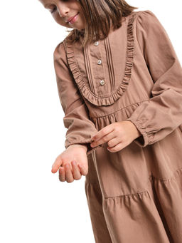 Платье для девочки нарядное детское праздничное UD 8052 коричневый - Mini maxi фото 8