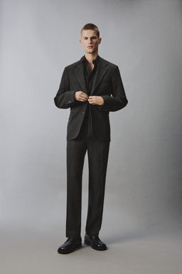 PANTAL?N TRAJE VISCOSA - C??AMO / Negro