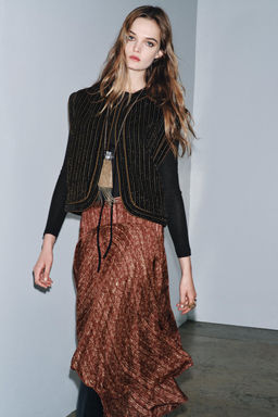 VELVET QUILTED WAISTCOAT ZW COLLECTION LIMITED EDITION - Zara фото 5