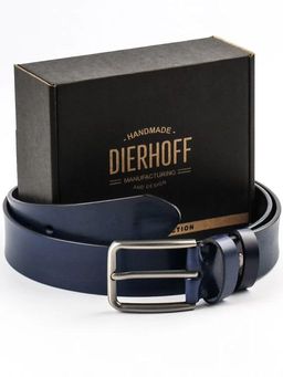 Мужской кожаный ремень Dierhoff ДРК 3054/2-40 Синий - Sergio valentini фото 2