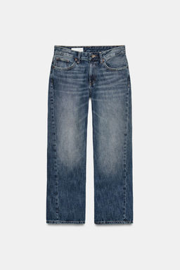 JEANS TRF CROPPED TIRO MEDIO / Marino - Zara фото 5