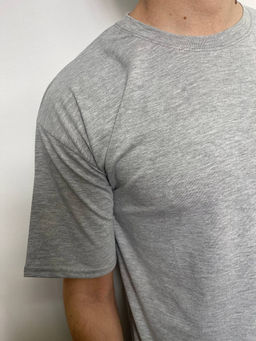 KM1808 Футболка OVER SIZE (плотный хлопок) СВ_СЕРЫЙ