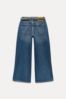 Z1975 HIGH-WAIST CULOTTE JEANS WITH BELT - Zara фото 6