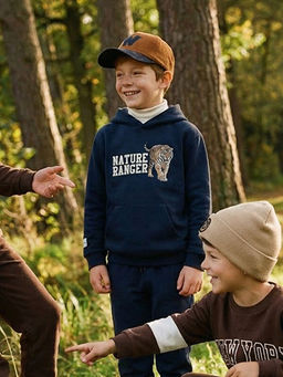 Kaplan Bask?l? Erkek ?ocuk Kal?n Sweatshirt