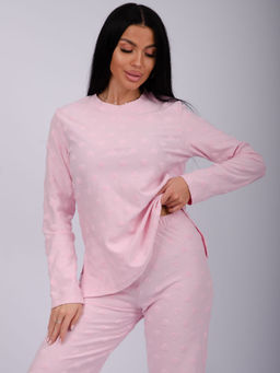 Пижама "Лёгкость 2" розовая, махра