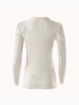 Джемпер женский MINAKU: Knitwear collection, цвет молочный, размер 50  фото 32