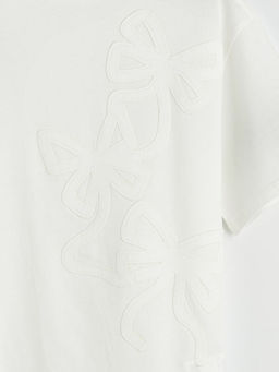 Bisiklet Yaka Fiyonk Nak??l? K?z ?ocuk Ti??rt