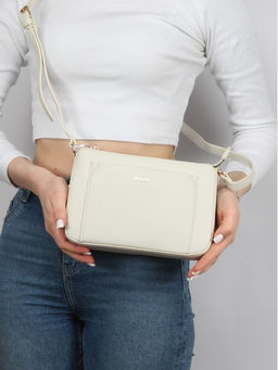 Сумка женская искусственная кожа DJ-СМ 7336-COCONUT CREAM, 1отд, плечевой ремень, кремовый SALE 263894 - Adelia фото 7