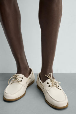 ZAPATO N?UTICO PIEL / Blanco