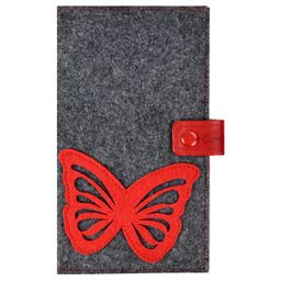 Органайзер-обложка д/путешествий арт.45283/30 ФЕТР ГРАФИТ.+ФЕТР КРАСНЫЙ+САРИФ КРАСНЫЙ - Escalada фото 2