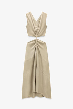 LIMITED EDITION SUEDE LEATHER CUT-OUT DRESS - Zara фото 6